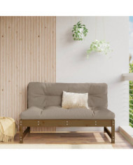 Canapé central 120x80 cm marron miel bois de pin massif | Mobilier & Déco