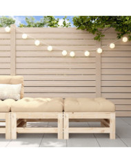 Repose-pieds de jardin avec coussins lot de 2 bois pin massif | Mobilier & Déco