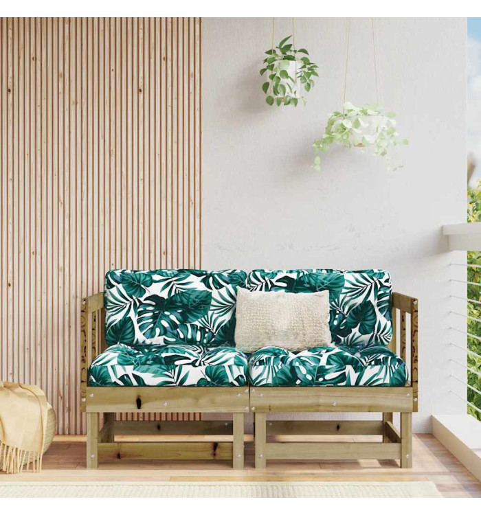 Canapés d'angle avec coussins 2 pcs bois de pin imprégné | Mobilier & Déco