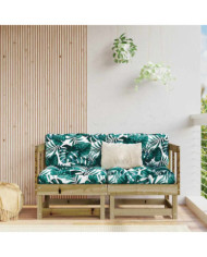 Canapés d'angle avec coussins 2 pcs bois de pin imprégné | Mobilier & Déco