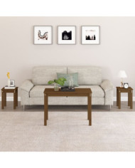 Tables gigognes 3 pcs Marron miel Bois de pin massif | Mobilier & Déco