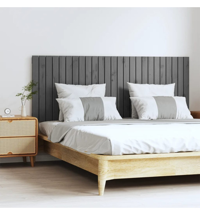 Tête de lit murale Gris 159,5x3x60 cm Bois massif de pin | Mobilier & Déco
