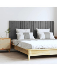 Tête de lit murale Gris 159,5x3x60 cm Bois massif de pin | Mobilier & Déco