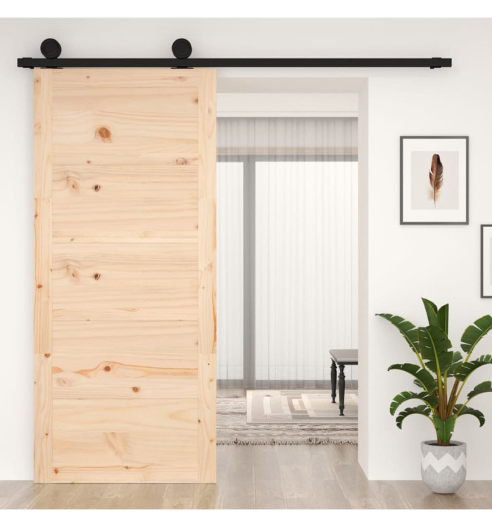 Porte de grange 90x1,8x204,5 cm Bois massif de pin | Mobilier & Déco