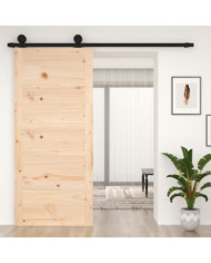 Porte de grange 90x1,8x204,5 cm Bois massif de pin | Mobilier & Déco