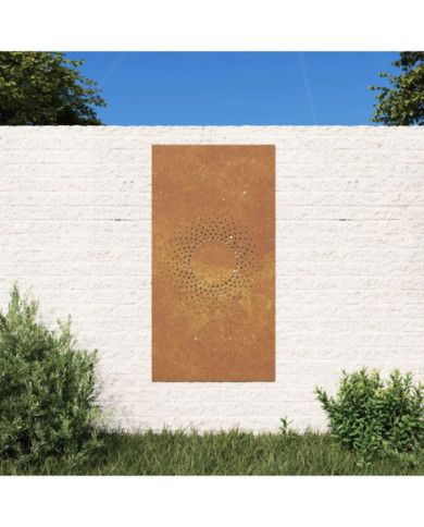 Décoration murale jardin 105x55cm acier corten design du soleil | Mobilier & Déco
