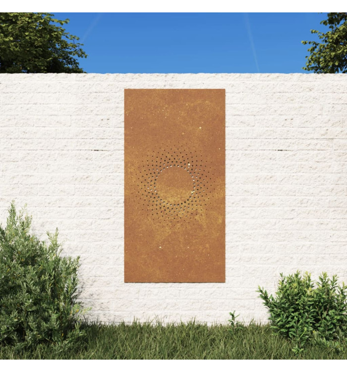 Décoration murale jardin 105x55cm acier corten design du soleil | Mobilier & Déco