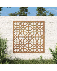 Décoration murale jardin 55x55 cm acier corten design mauresque | Mobilier & Déco