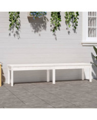 Banc de jardin à 2 places blanc 203,5x44x45 cm bois massif pin | Mobilier & Déco
