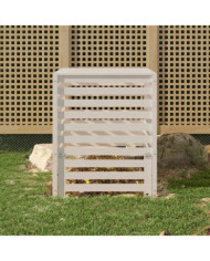 Composteur Blanc 82,5x82,5x99,5 cm Bois massif de pin | Mobilier & Déco