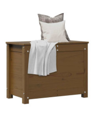 Boîte de rangement Marron miel 60x32x45,5 cm Bois massif de pin | Mobilier & Déco