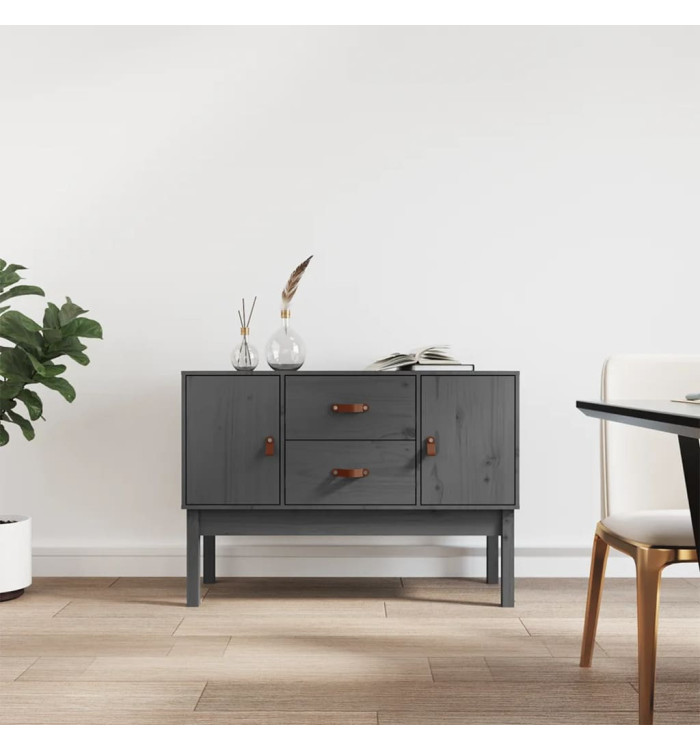 Buffet Gris 110x40x78 cm Bois massif de pin | Mobilier & Déco