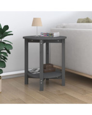 Table basse Gris Ø 55x60 cm Bois massif de pin | Mobilier & Déco