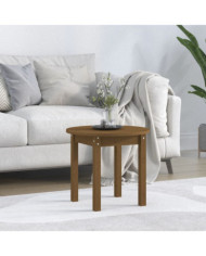 Table basse Marron miel Ø 45x40 cm Bois massif de pin | Mobilier & Déco