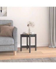 Table basse Gris Ø 42,5x45 cm Bois massif de pin | Mobilier & Déco
