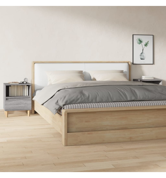 Tables de chevet 2 pcs Sonoma gris 40x35x50 cm | Mobilier & Déco