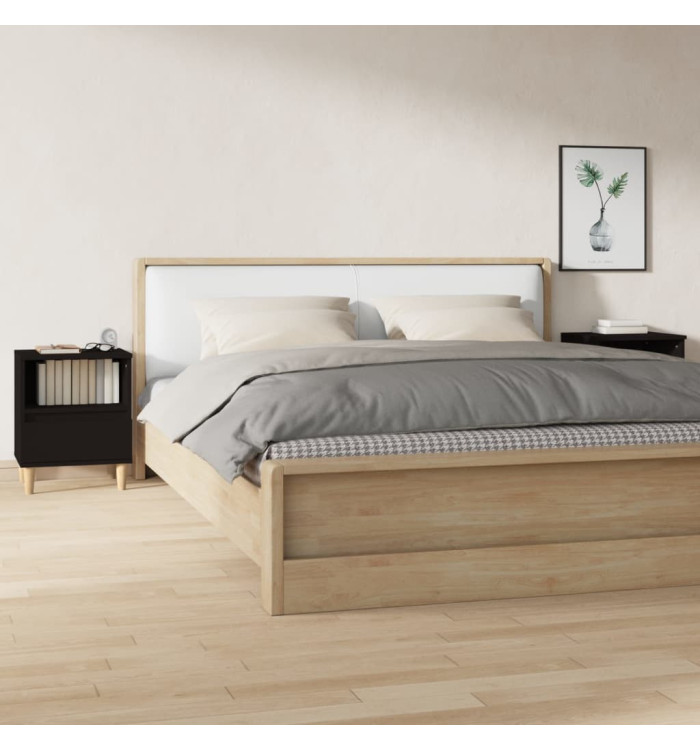 Tables de chevet 2 pcs Noir 40x35x50 cm | Mobilier & Déco
