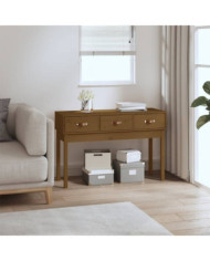 Table console Marron miel 114x40x75 cm Bois massif de pin | Mobilier & Déco