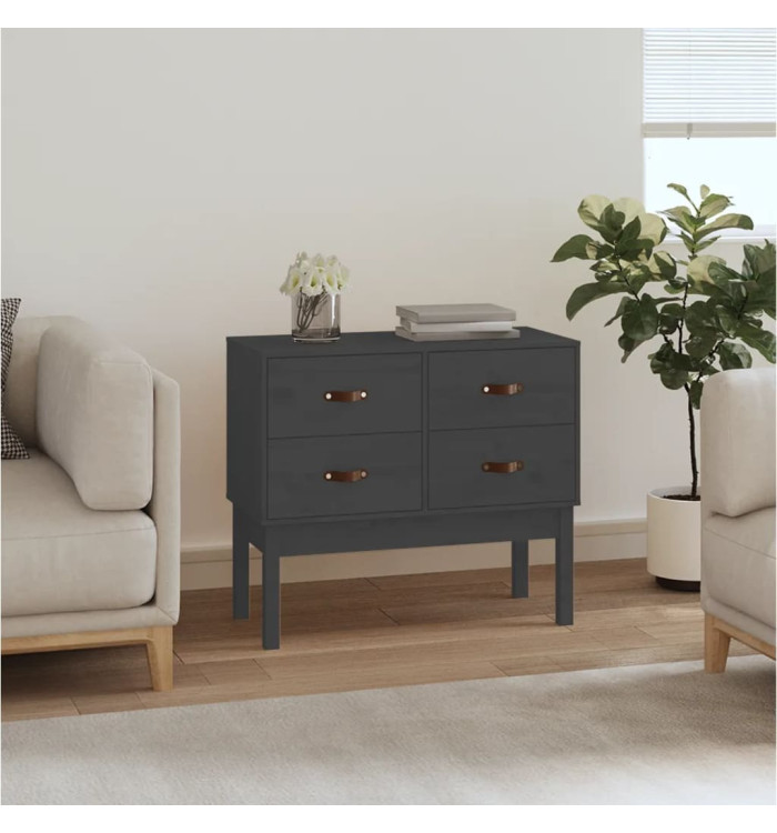 Armoire console Gris 90x40x78 cm Bois de pin solide | Mobilier & Déco