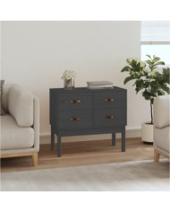 Armoire console Gris 90x40x78 cm Bois de pin solide | Mobilier & Déco