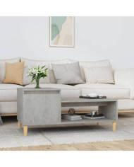 Table basse Gris béton 100x50x45 cm Bois d'ingénierie | Mobilier & Déco