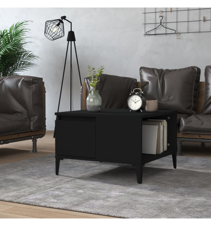Table basse noir 55x55x36,5 cm bois d'ingénierie | Mobilier & Déco