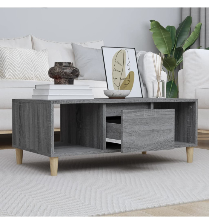 Table basse Sonoma gris 90x50x36,5 cm Bois d'ingénierie | Mobilier & Déco