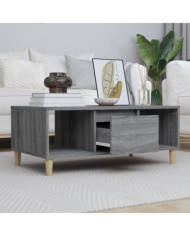 Table basse Sonoma gris 90x50x36,5 cm Bois d'ingénierie | Mobilier & Déco
