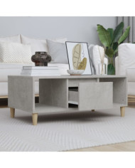 Table basse Gris béton 90x50x36,5 cm Bois d'ingénierie | Mobilier & Déco