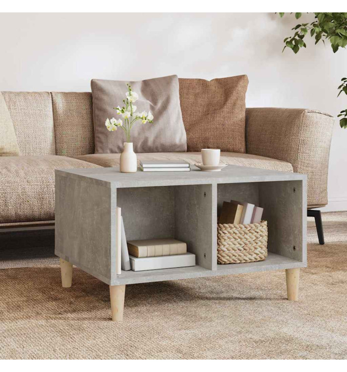 Table basse Gris béton 60x50x36,5 cm Bois d'ingénierie | Mobilier & Déco