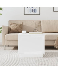 Table basse blanc 51x50x44 cm bois d'ingénierie | Mobilier & Déco