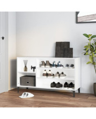 Armoire à chaussure Blanc brillant 102x36x60 cm Bois ingénierie | Mobilier & Déco
