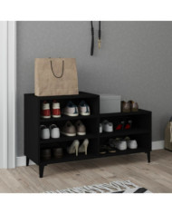 Armoire à chaussures Noir 102x36x60 cm Bois d'ingénierie | Mobilier & Déco