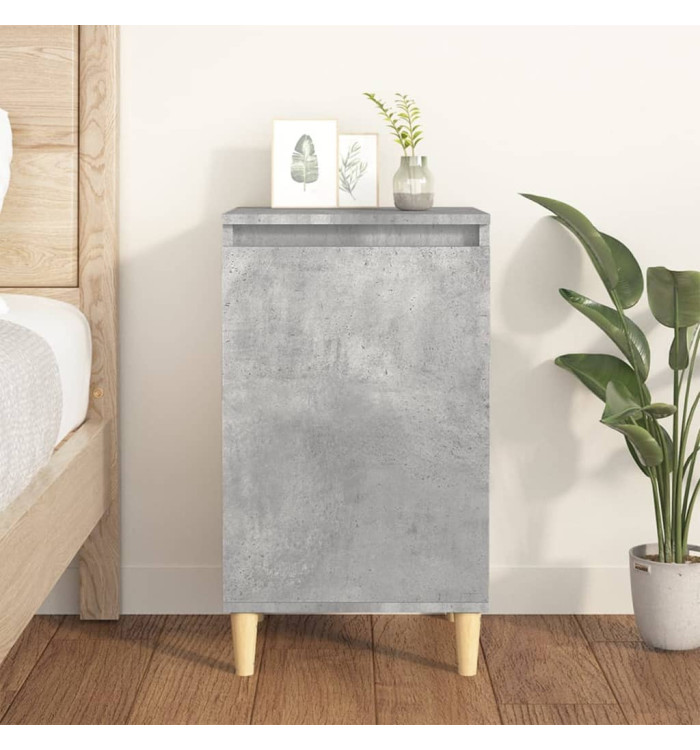 Table de chevet gris béton 40x35x70 cm bois d'ingénierie | Mobilier & Déco