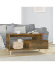 Table basse Chêne fumé 90x49x45 cm Bois d'ingénierie | Mobilier & Déco