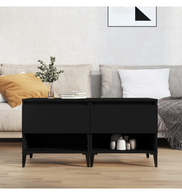 Tables d'appoint 2 pcs Noir 50x46x50 cm Bois d’ingénierie | Mobilier & Déco