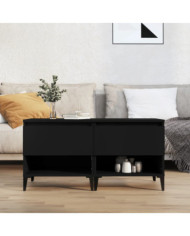 Tables d'appoint 2 pcs Noir 50x46x50 cm Bois d’ingénierie | Mobilier & Déco