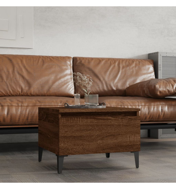Table d'appoint Chêne marron 50x46x35 cm Bois d'ingénierie | Mobilier & Déco