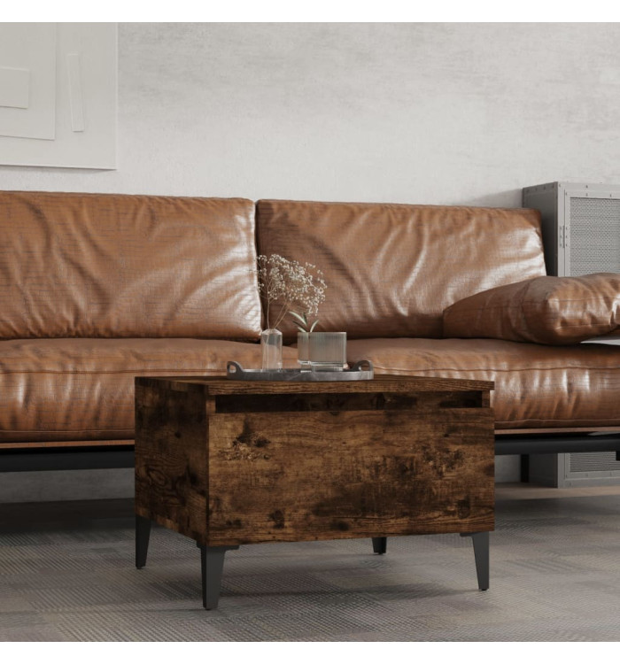 Table d'appoint Chêne fumé 50x46x35 cm Bois d'ingénierie | Mobilier & Déco