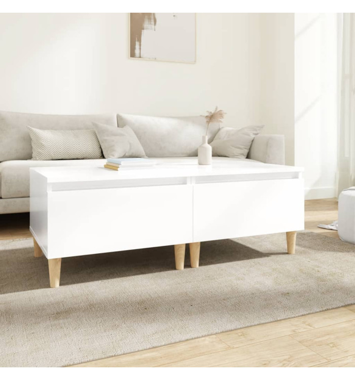 Tables d'appoint 2pcs Blanc brillant 50x46x35cm Bois ingénierie | Mobilier & Déco