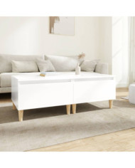 Tables d'appoint 2pcs Blanc brillant 50x46x35cm Bois ingénierie | Mobilier & Déco