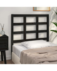Tête de lit Noir 105,5x4x100 cm Bois massif de pin | Mobilier & Déco