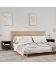 Tables de chevet 2 pcs Chêne marron Bois d'ingénierie | Mobilier & Déco