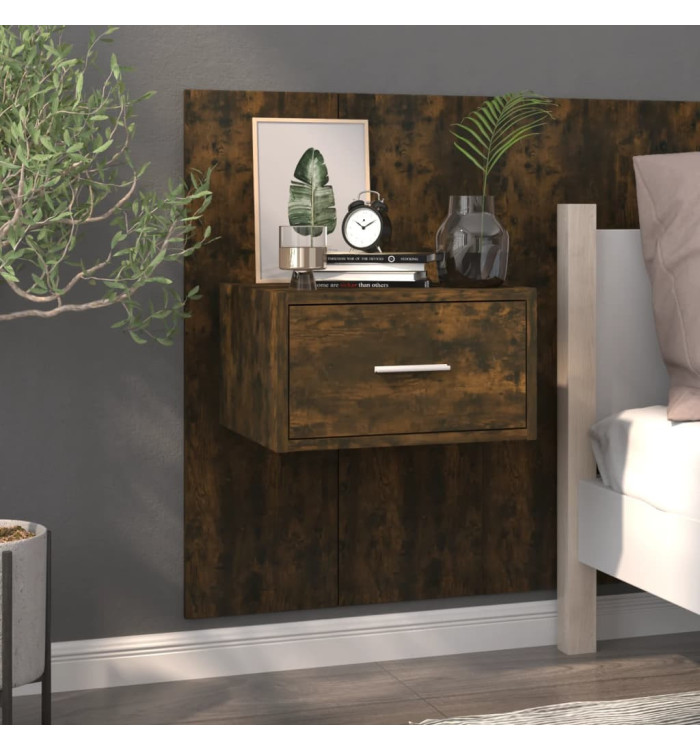 Table de chevet murale Chêne fumé | Mobilier & Déco