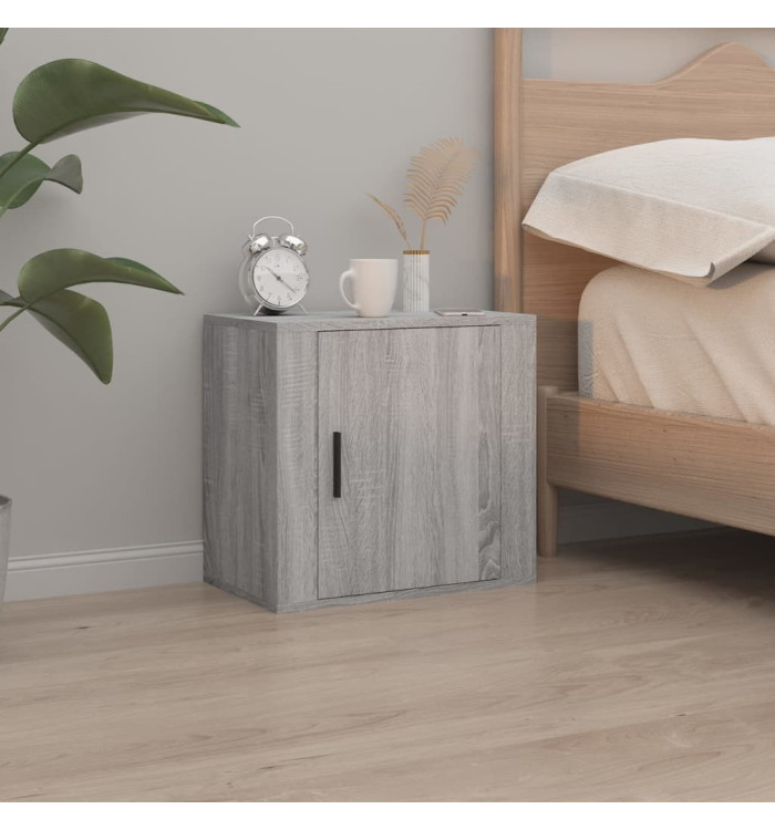 Table de chevet murale Sonoma gris 50x30x47 cm | Mobilier & Déco