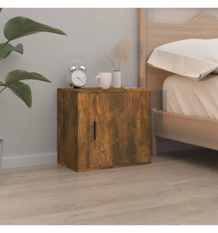 Table de chevet murale Chêne fumé 50x30x47 cm | Mobilier & Déco