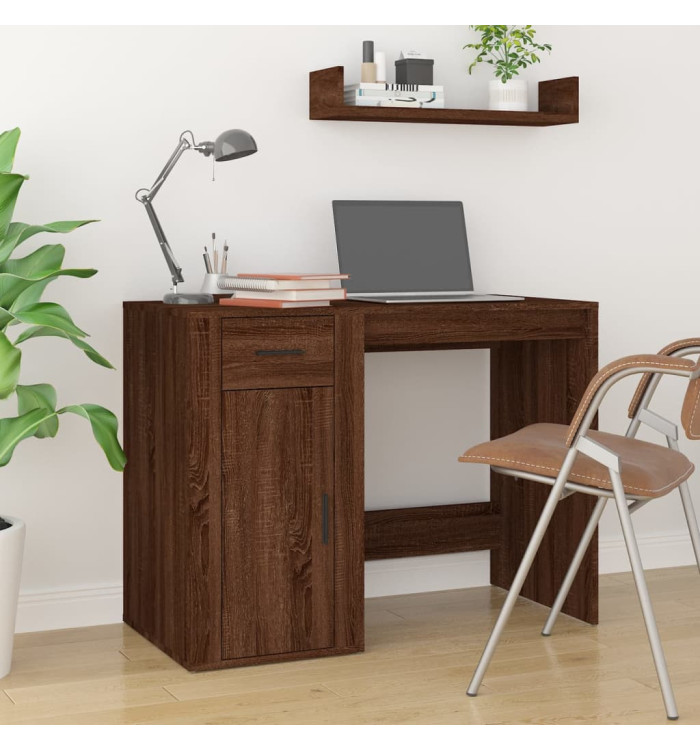 Bureau Chêne marron 100x49x75 cm Bois d'ingénierie | Mobilier & Déco