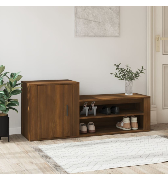 Armoire à chaussures Chêne marron 130x35x54cm Bois d'ingénierie | Mobilier & Déco