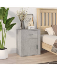 Table de chevet Gris béton 50x36x60 cm Bois d'ingénierie | Mobilier & Déco