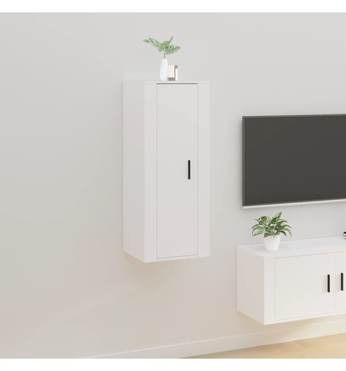 Meuble TV mural Blanc 40x34,5x100 cm | Mobilier & Déco